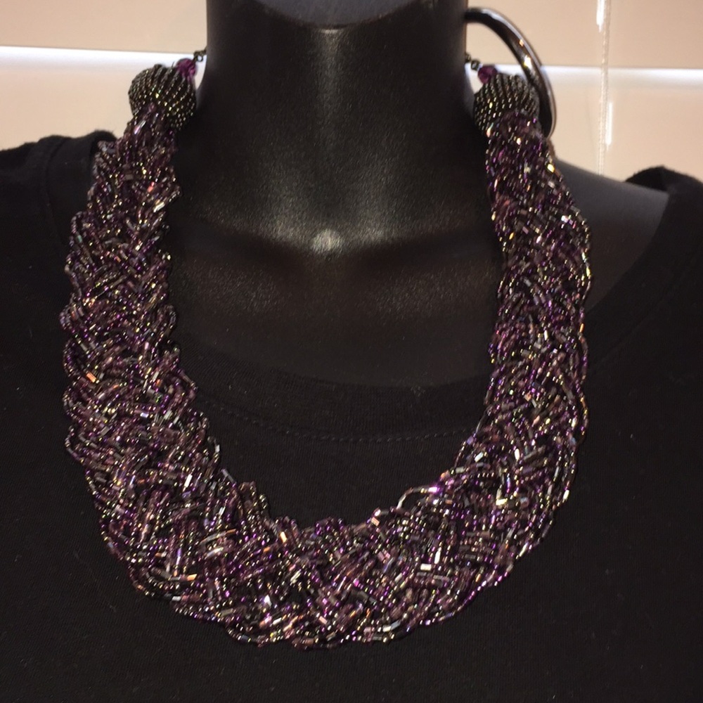 Sequence purple necklace